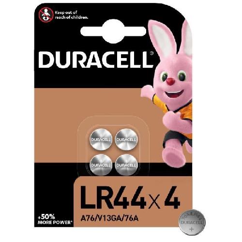 Piles Piles boutons alcalines Duracell speciales LR44 1.5V. lot de 4 -76A - A76 - V13GA-