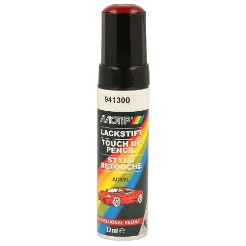 Peinture Auto Pinceau Retouche 941300 Rouge Brillant Motip Touch Up 12 Ml