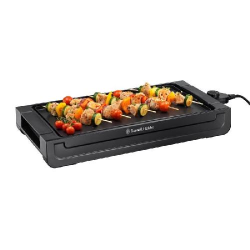 Plancha De Table - Electrique Plancha - RUSSELL HOBBS - Fiesta - 22550-56 - 2400 W - Surface de cuisson : 45 x 25 cm - Réservoir jus amovible - Noir