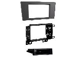 Facade autoradio Volvo Plaque de fixation 2Din avec rangement pour Volvo S60 V70 XC70 gris