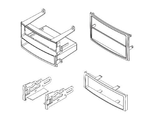 Facade autoradio Nissan Plaque de support 2Din avec rangement Nissan 350Z 2006-2009