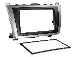 Facade autoradio Mazda Plaque de support 2Din Mazda 6 -GH- 2008-2013 argent noir