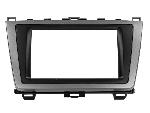 Facade autoradio Mazda Plaque de support 2Din Mazda 6 -GH- 2008-2013 argent noir