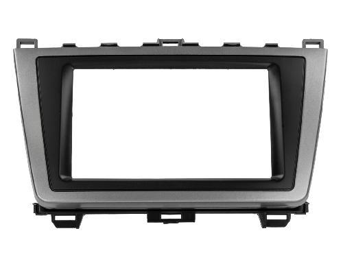 Facade autoradio Mazda Plaque de support 2Din Mazda 6 -GH- 2008-2013 argent noir