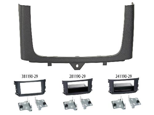 Facade autoradio Smart Plaque de support 2Din Smart ForTwo 2010-2015 Accessoires OEM