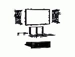 Facade autoradio Honda Plaque de support autoradio 2Din avec compartiment pour Acura Honda Isuzu noir