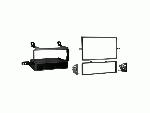 Facade autoradio Nissan Plaque de Support Autoradio 2Din avec Compartiment pour Nissan Suzuki Noir