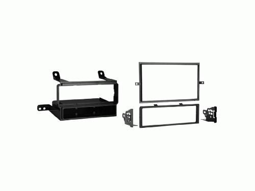 Facade autoradio Nissan Plaque de Support Autoradio 2Din avec Compartiment pour Nissan Suzuki Noir