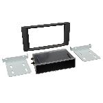 Plaque de support autoradio 2Din avec compartiment pour VW T5-7H- Touareg-7L- Plaque de support autoradio 2Din avec compartiment pour VW T5-7H- Touareg-7L-