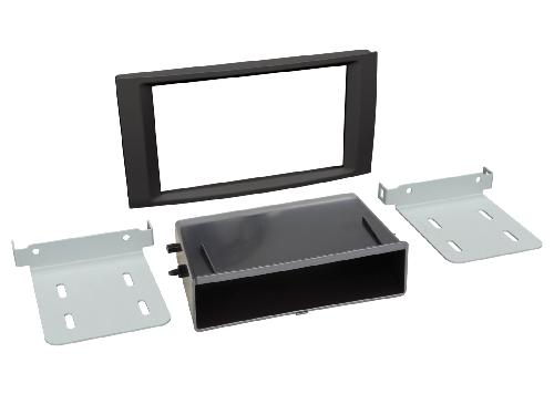 Facade autoradio VW Plaque de support autoradio 2Din avec compartiment pour VW T5-7H- Touareg-7L-