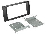 Facade autoradio VW Plaque de support autoradio 2Din noire pour VW T5 2003-2015 Touareg 2003-2010