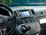 Facade autoradio VW Plaque de support autoradio 2Din noire pour VW T5 2003-2015 Touareg 2003-2010