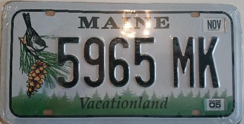 Plaque USA Maine 5965MK - Metal Collection