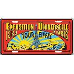 Plaques metal Expo Universelle 1839 15x30cm
