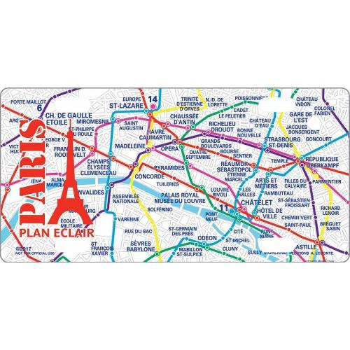 Plaque De Porte - Lettre Decorative Plaques metal Plan metro PARIS