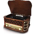 Platine Vinyle - Tourne-disque Platine retro - SENCOR - STT 016 - 6 W - Lecteur CD-cassettes - USB - Marron