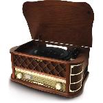 Platine Vinyle - Tourne-disque Platine retro - SENCOR - STT 016 - 6 W - Lecteur CD-cassettes - USB - Marron