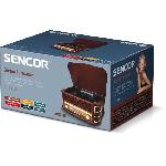 Platine Vinyle - Tourne-disque Platine retro - SENCOR - STT 016 - 6 W - Lecteur CD-cassettes - USB - Marron