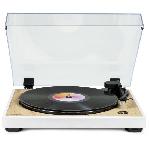 Platine vinyle THOMSON TT301 - Design bois et blanc - Tete de lecture Audio-Technica AT3600L - 33 et 45 tours