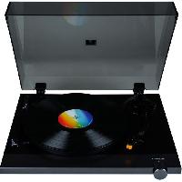 Platine Vinyle - Tourne-disque THOMSON TT700 - Platine vinyle premium 33 et 45 tours - Tete de lecture AT91 Audio Technica - Antiskating - Noire