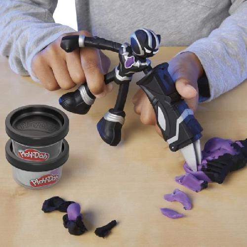 Jeu De Pate A Modeler Play-Doh Black Panther. Griffes tranchantes avec figurine flexible et pâte a modeler. des 4 ans. Marvel