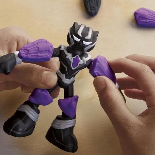 Jeu De Pate A Modeler Play-Doh Black Panther. Griffes tranchantes avec figurine flexible et pâte a modeler. des 4 ans. Marvel