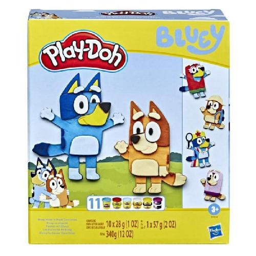 Jeu De Pate A Modeler Play-Doh Bluey se déguise. Coffret avec 11 pots de pâte a modeler Bluey et a sa soeur Bingo. des 3 ans