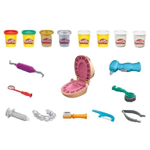 Jeu De Pate A Modeler Play-Doh - Cabinet dentaire pour enfants - 8 Pots de pâte a modeler atoxique - des 3 ans