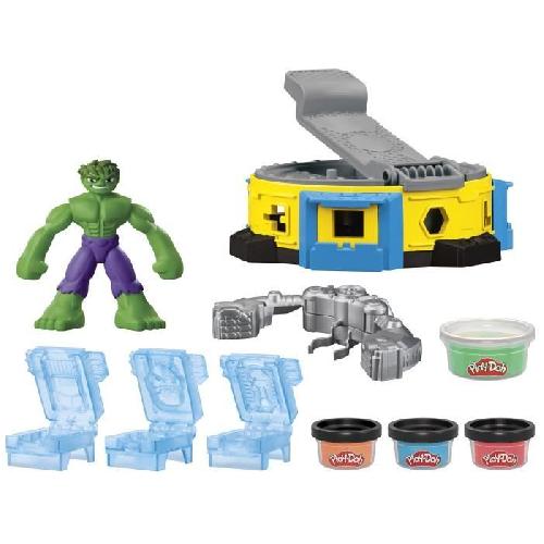 Jeu De Pate A Modeler Play-Doh Hulk Écrase tout. coffret pâte a modeler avec figurine Hulk. a partir de 4 ans. Marvel