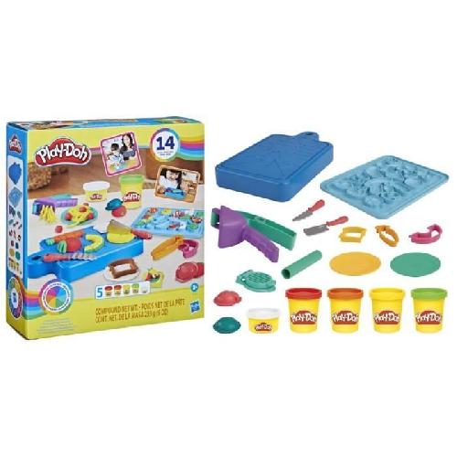 Jeu De Pate A Modeler PLAY-DOH Kit du petit chef cuisinier. pâte a modeler. 14 accessoires de cuisine. jouets préscolaires. Playdoh Kitchens