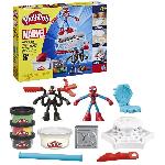 Play-Doh Spider-Man. coffret Attaque tranchante avec 2 figurines flexibles. 7 accessoires et pate a modeler. des 4 ans. Marvel