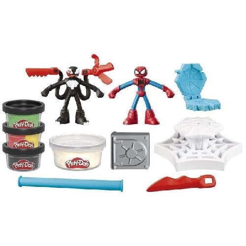 Jeu De Pate A Modeler Play-Doh Spider-Man. coffret Attaque tranchante avec 2 figurines flexibles. 7 accessoires et pâte a modeler. des 4 ans. Marvel