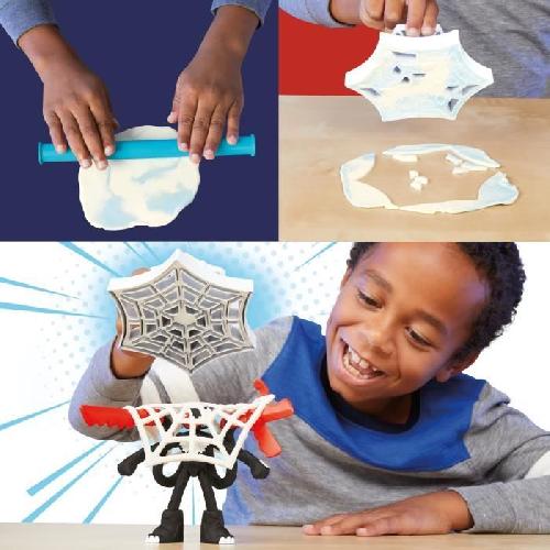 Jeu De Pate A Modeler Play-Doh Spider-Man. coffret Attaque tranchante avec 2 figurines flexibles. 7 accessoires et pâte a modeler. des 4 ans. Marvel