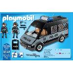 PLAYMOBIL 6043 Fourgon de police avec sirene et gyrophare. City Action Les policiers. 56 pieces. Pour enfant des 4 ans