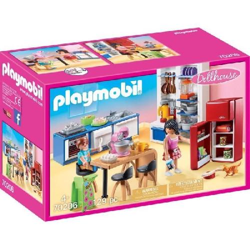 Univers Miniature - Habitation Miniature - Garage Miniature PLAYMOBIL 70206 Cuisine familiale. Dollhouse La Maison Traditionnelle. 129 pieces. des 4 ans