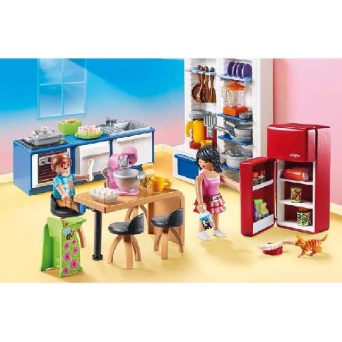 Univers Miniature - Habitation Miniature - Garage Miniature PLAYMOBIL - 70206 - Dollhouse La Maison Traditionnelle - Cuisine familiale - 129 pieces - Mixte - Plastique
