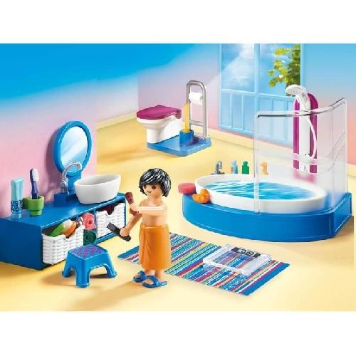 Univers Miniature - Habitation Miniature - Garage Miniature PLAYMOBIL - 70211 - Dollhouse La Maison Traditionnelle - Salle de bain avec baignoire