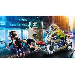 PLAYMOBIL - 70572 - City Action - Policier avec moto et voleur - Bleu - A partir de 4 ans - Mixte