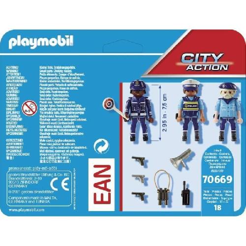 Univers Miniature - Habitation Miniature - Garage Miniature Playmobil 70669 Equipe de policiers. City Action. Les policiers. Des 4 ans