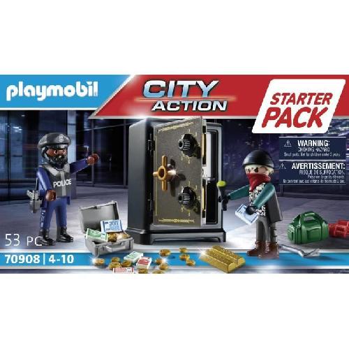 Univers Miniature - Habitation Miniature - Garage Miniature PLAYMOBIL 70908 Starter Pack Policier cambrioleur de coffre-fort. les policiers. Des 5 ans