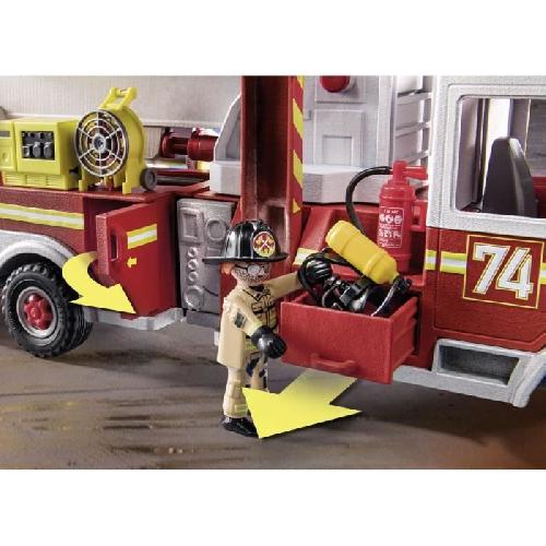 Univers Miniature - Habitation Miniature - Garage Miniature PLAYMOBIL 70935 Camion de pompiers avec échelle. City Action. Les pompiers. 113 pieces. Des 5 ans