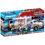 PLAYMOBIL 70936 Ambulance americaine avec secouristes et blesse. City Action. Les Secouristes