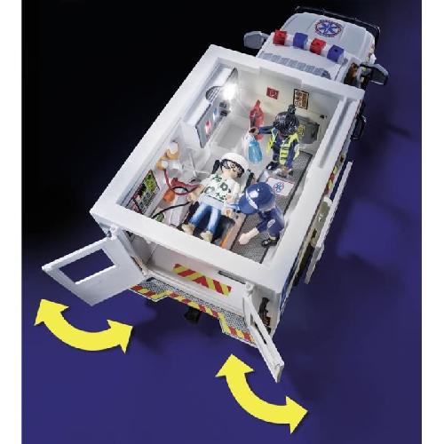 Univers Miniature - Habitation Miniature - Garage Miniature PLAYMOBIL - 70936 - City Action Les Secouristes - Ambulance avec secouristes et blesse