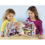 Univers Miniature - Habitation Miniature - Garage Miniature PLAYMOBIL 70985 Maison Transportable Bleue. 3 personnages. Accessoires inclus. 70985. Dollhouse. La maison traditionnelle