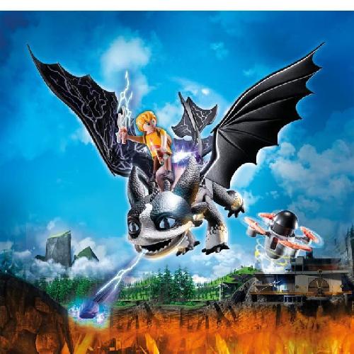 Univers Miniature - Habitation Miniature - Garage Miniature PLAYMOBIL - 71081 - Dragons Nine Realms- Thunder et Tom