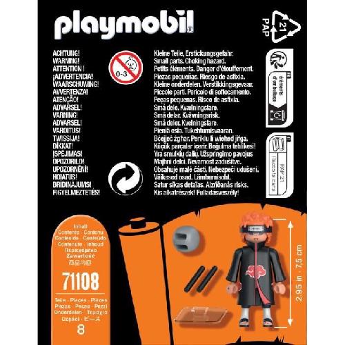 Univers Miniature - Habitation Miniature - Garage Miniature PLAYMOBIL - 71108 - Pain - Naruto Shippuden - Personnage de manga ninja avec accessoires