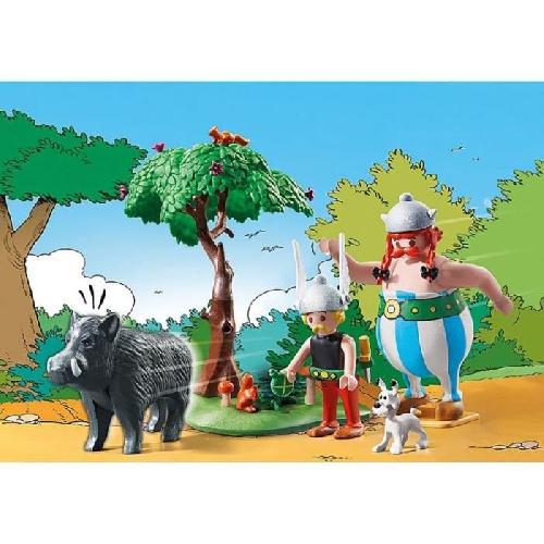 Univers Miniature - Habitation Miniature - Garage Miniature PLAYMOBIL 71160 Astérix La chasse au sanglier. avec Astérix. Obélix et Idéfix. 52 pieces. Des 5 ans