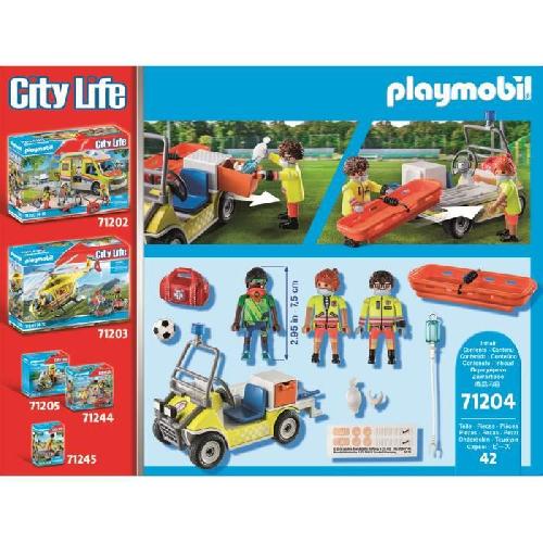 Univers Miniature - Habitation Miniature - Garage Miniature PLAYMOBIL 71204 Véhicule de secours. City Action Les Secouristes. Des 4 ans