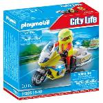 PLAYMOBIL 71205 Urgentiste avec moto. City Action Les Secouristes. effet lumineux. 20 pieces. Des 4 ans