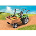 Univers Miniature - Habitation Miniature - Garage Miniature PLAYMOBIL - 71249 - Country La Ferme - Tracteur avec remorque